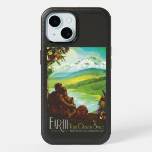Retro Space Travel Poster-An Earth Science Mission iPhone 15 Case