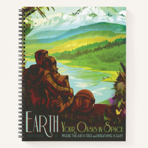 Retro Space Travel Poster-An Earth Science Mission Notebook