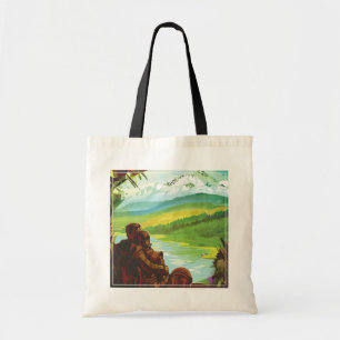 Retro Space Travel Poster-An Earth Science Mission Tote Bag
