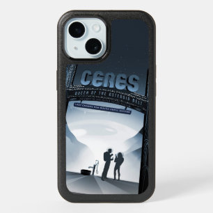 Retro Space Travel Poster-Dwarf Planet Ceres. iPhone 15 Case
