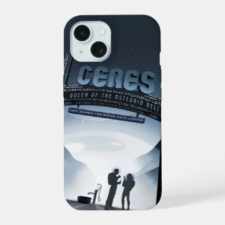 Retro Space Travel Poster-Dwarf Planet Ceres. iPhone 15 Case