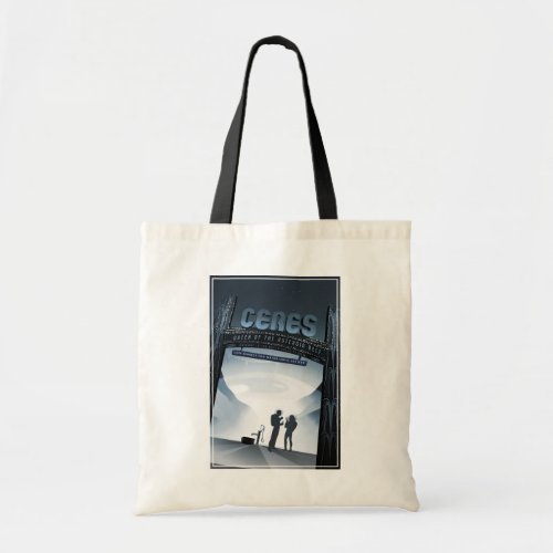 Retro Space Travel Poster_Dwarf Planet Ceres Tote Bag