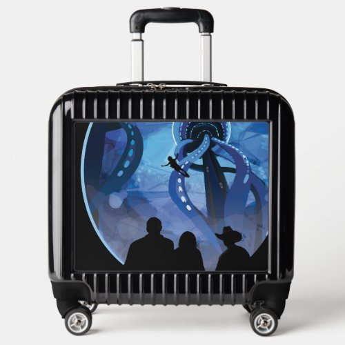 Retro Space Travel Poster_ Jupiters Moon Europa Luggage