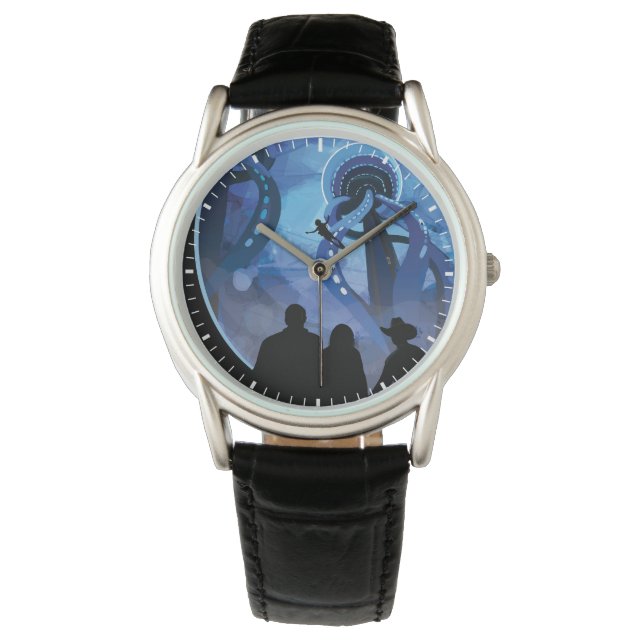 Retro Space Travel Poster- Jupiter's Moon Europa. Watch (Front)