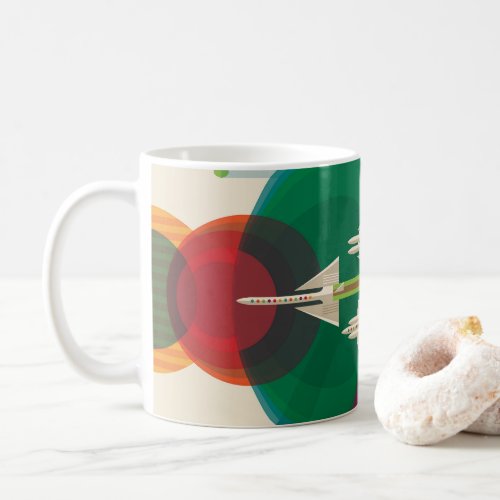 Retro Space Travel Poster_ Solar System Grand Tour Coffee Mug