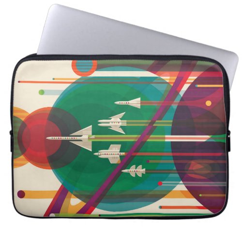 Retro Space Travel Poster_ Solar System Grand Tour Laptop Sleeve