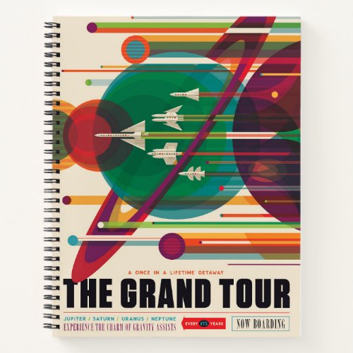 Retro Space Travel Poster_ Solar System Grand Tour Notebook