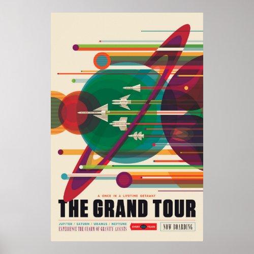 Retro Space Travel Poster_ Solar System Grand Tour Poster