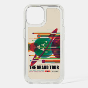 Retro Space Travel Poster- Solar System Grand Tour iPhone 15 Case