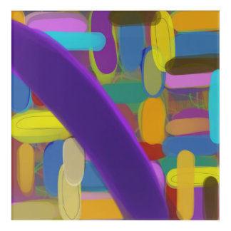 Retro Spaces Contemporary Expressionist Abstract Acrylic Print