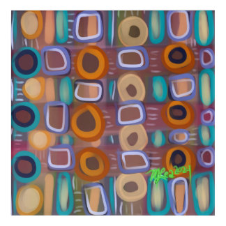 Retro Spaces Contemporary Expressionist Abstract Acrylic Print