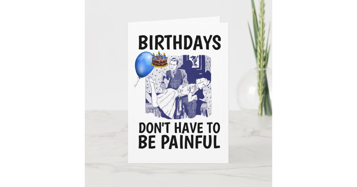 RETRO SPANKING BIRTHDAY CARDS FOR HER | Zazzle