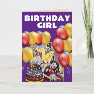 RETRO SPANKING COUPLE BIRTHDAY CARD FOR WIFE HER
