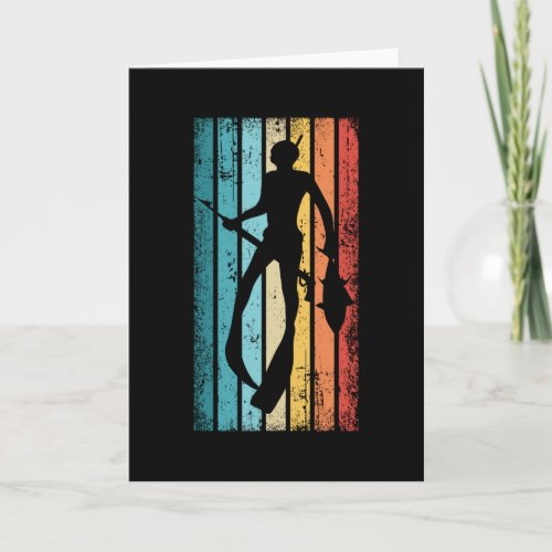 Retro Spearfishing Gift for Spear Fisher Diver Dad Card