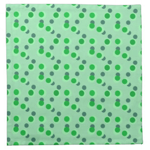 Retro spearmint dream mid-century circles cloth napkin