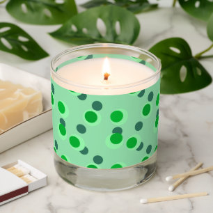 Retro spearmint dream mid-century circles   scented candle