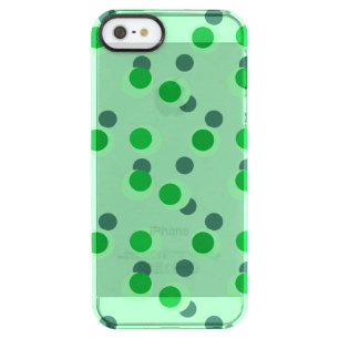 Retro spearmint dream mid-century circles clear iPhone SE/5/5s case