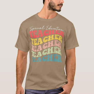 Retro Special Education Teacher Appreciation Back  T-Shirt