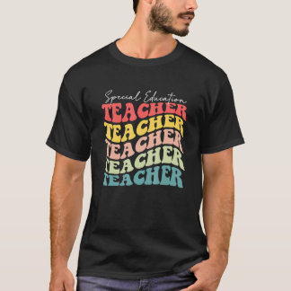 Retro Special Education Teacher Appreciation Back T-Shirt