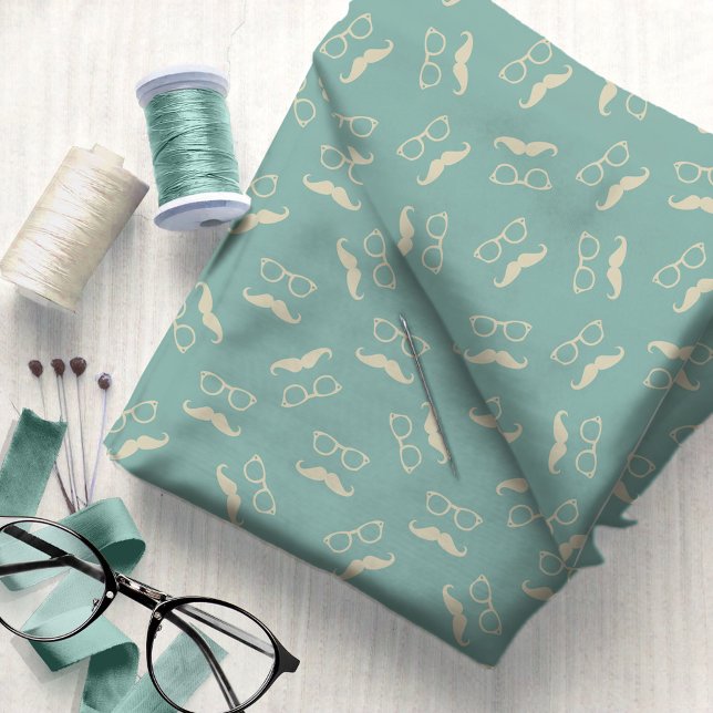 Retro Spectacles and Mustache Pattern #6 ID1073 Fabric (Creator Uploaded)