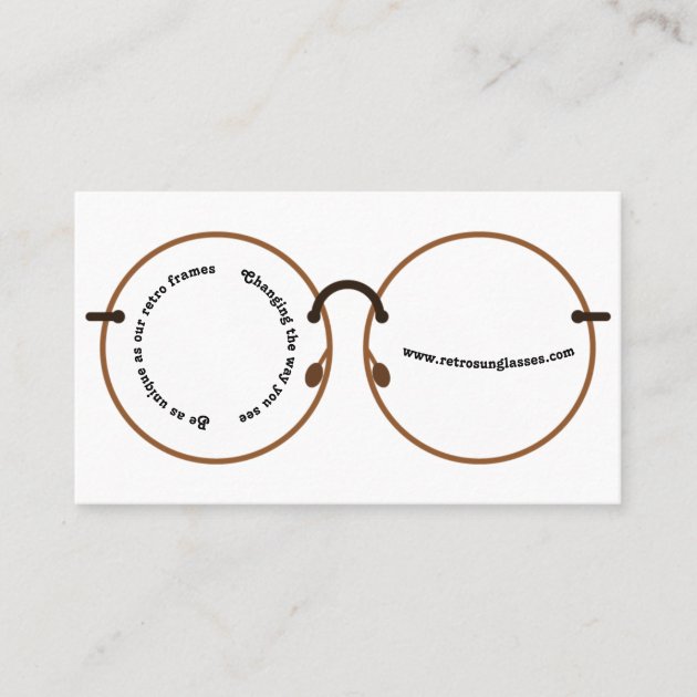 Retro Spectacles | Stylish Eyewear Professional Business Card