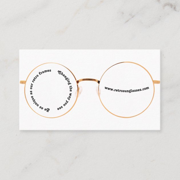 Retro Spectacles Stylish Sustainable Eyeglasses Business Card