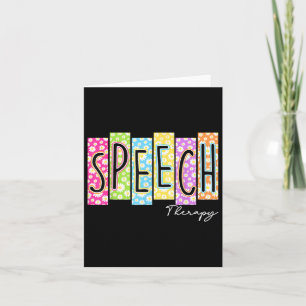 Retro Speech Therapy Back To School Colorful Graph Card
