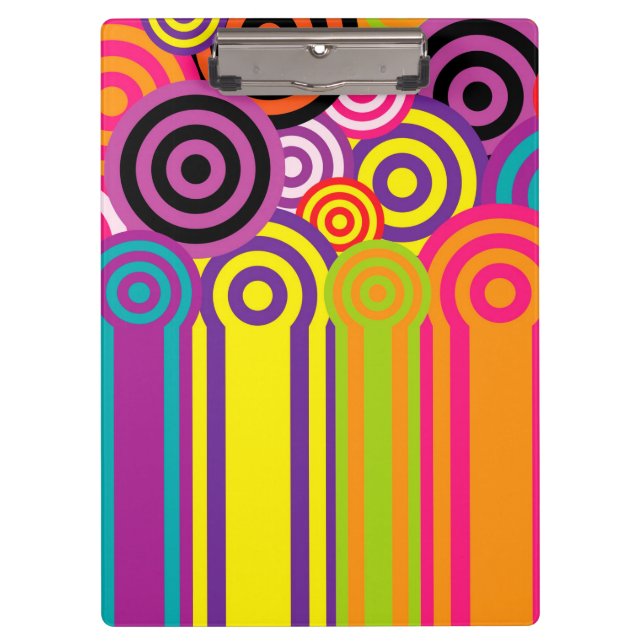 Retro Spheres Clipboard (Front)