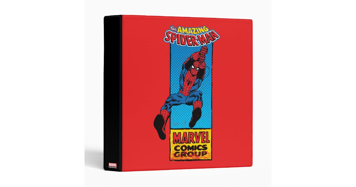 Retro Spider-Man Comic Graphic 3 Ring Binder