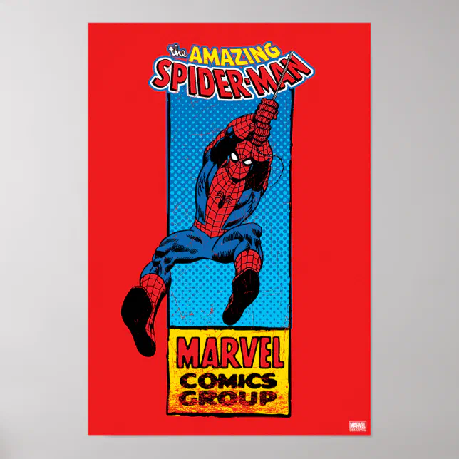 Retro Spider-Man Comic Graphic Poster | Zazzle