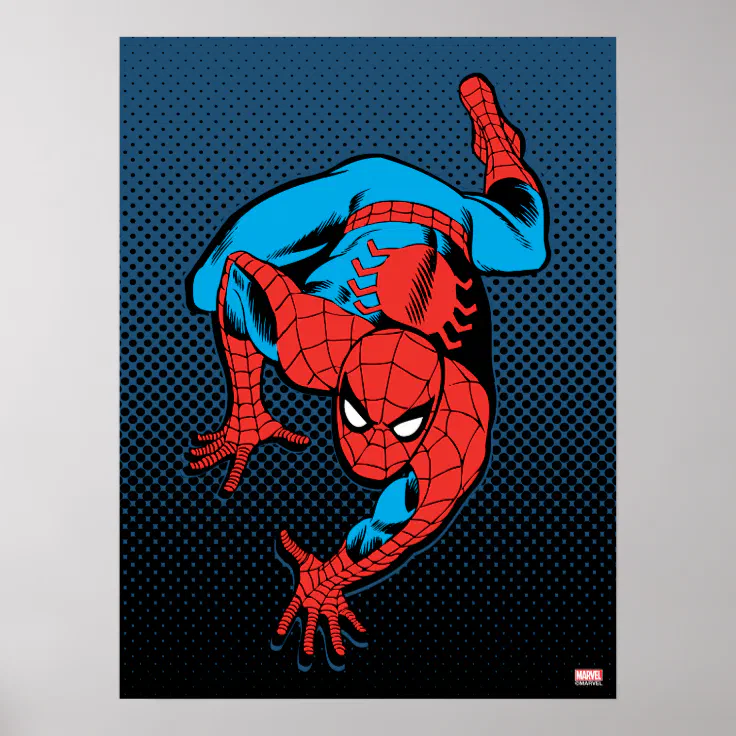 Retro Spider Man Wall Crawl Poster Zazzle