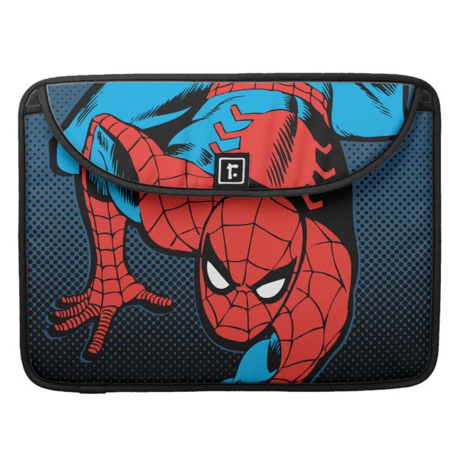 Retro Spider-Man Wall Crawl Sleeve For MacBooks (Front Closed)