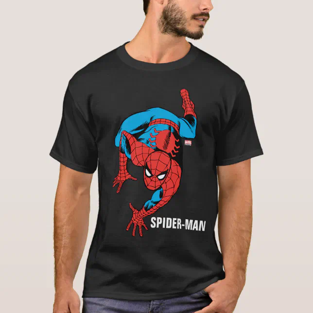 Retro Spider Man Wall Crawl T Shirt Zazzle