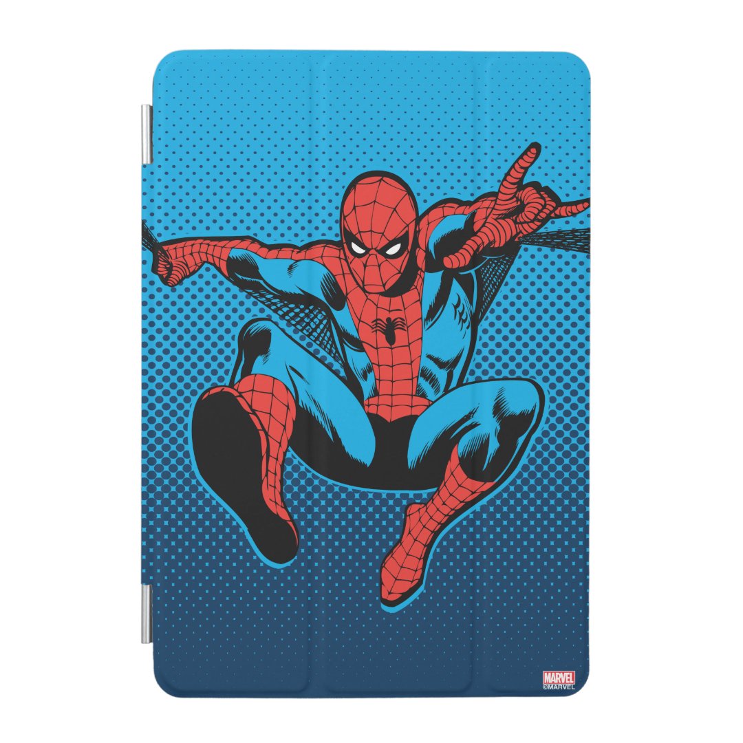 Retro Spider-Man Web Shooting iPad Mini Cover | Zazzle