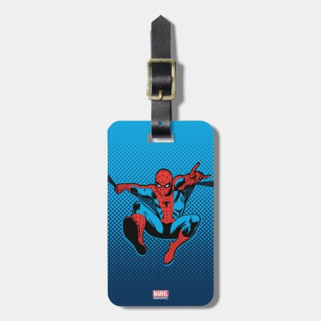 Retro Spider-man Web Shooting Luggage Tag