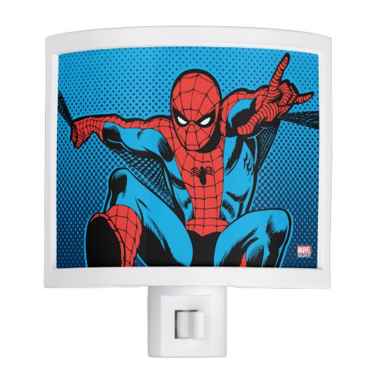 Retro Spider-Man Web Shooting Night Light (Front)