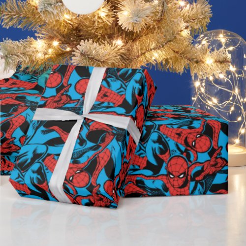 Retro Spider_Man Web Shooting Wrapping Paper