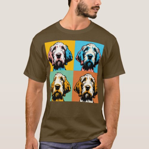 Retro Spinone Italiano Art Cute Puppy T_Shirt
