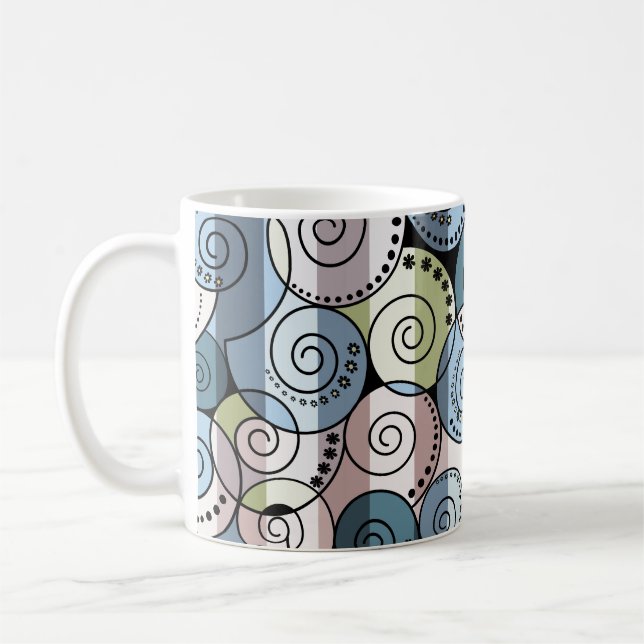 Retro, spiral coffee mug (Left)