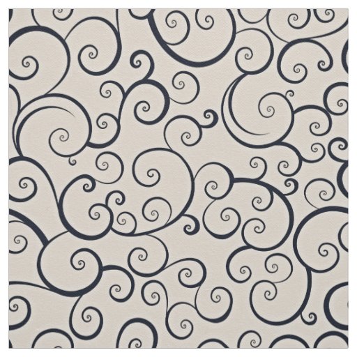 Retro Spiral Pattern Fabric