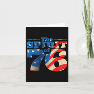Retro Spirit Of 76 4th Of July Shirt  Card
