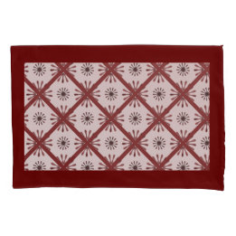Retro Spiro Burst Geometric Pattern Maroon or Any Pillow Case