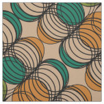Retro Spiro-graph Circles Abstract Patterned Fabric