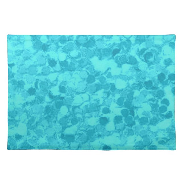 Retro Splash Turquoise Teal Placemat (Front)