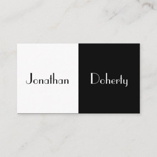 Retro Split Black and White Business Card