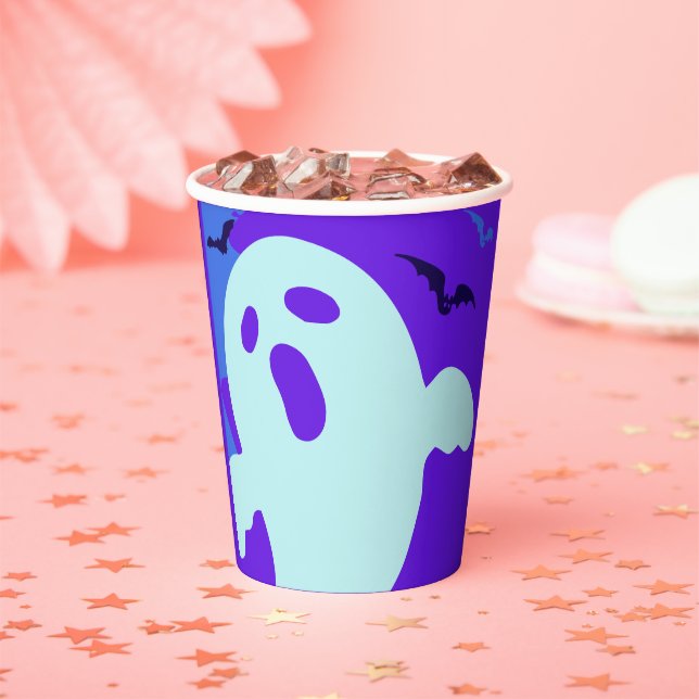 Retro Spooktacular Halloween Party Paper Cups (Insitu)