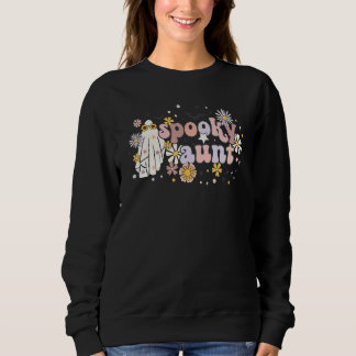 Retro Spooky Aunt Family Halloween Matching Sweatshirt