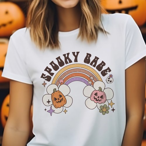 Retro Spooky Babe Halloween T_Shirt