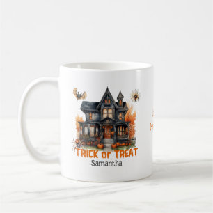 Retro spooky Halloween horror haunted house Coffee Mug