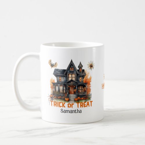 Retro spooky Halloween horror haunted house   Coffee Mug